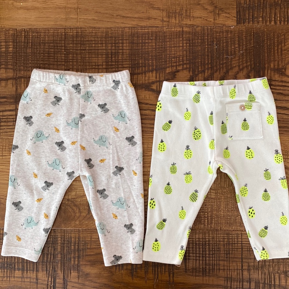 ZARA set of two baby pants leggings 3-6 months